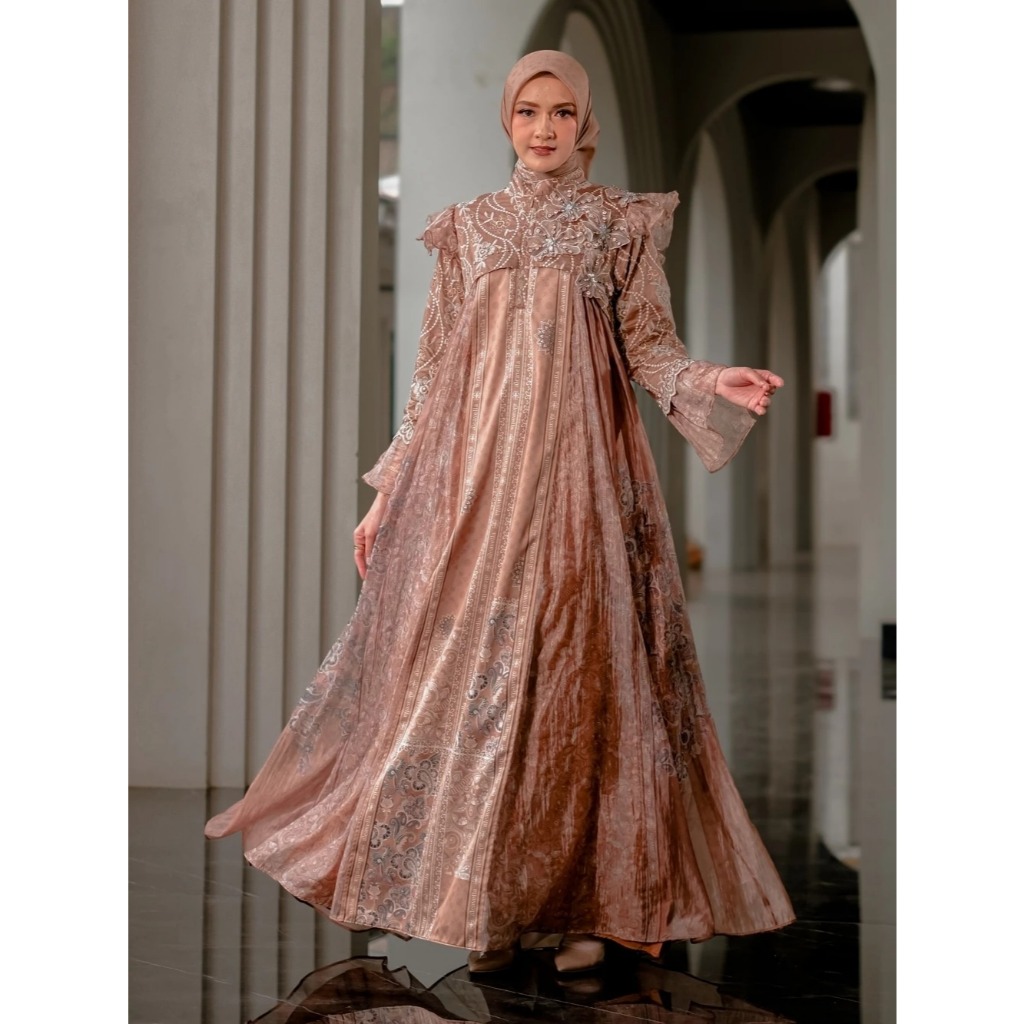 Alcavella - Zarelia Lace Series | Dress Lebaran Dress Muslim Gamis Brokat Premium Elegan