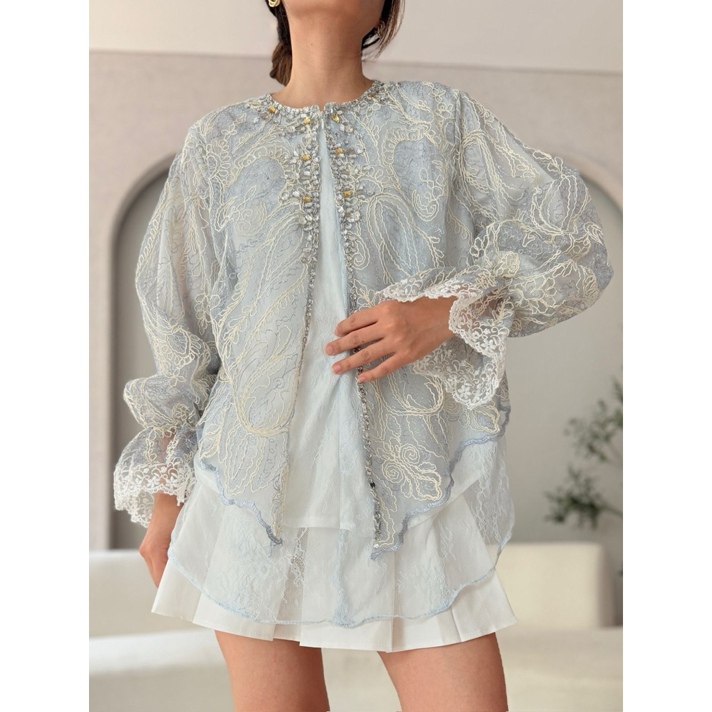 Atasan Brokat Payet Super Mewah