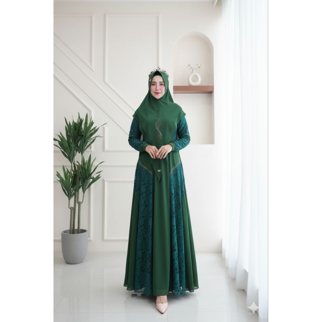 rancak gamis brukat by Syafeera