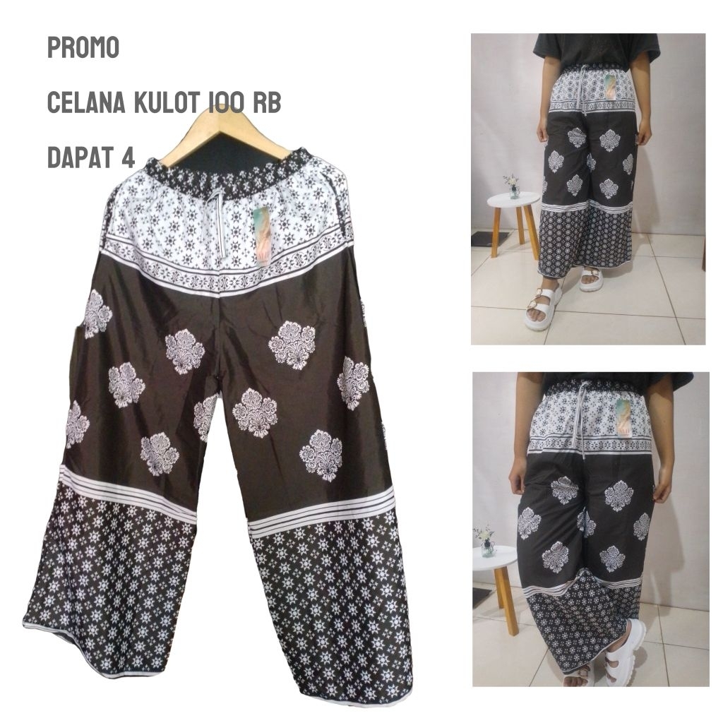 PROMO 100 RB DAPAT 5 CELANA KULOT WANITA JUMBO
