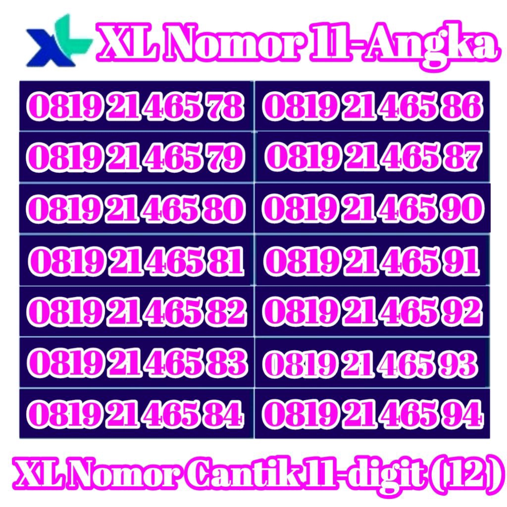 promo perdana XL nomor cantik 11digit(Cek Deskripsi)