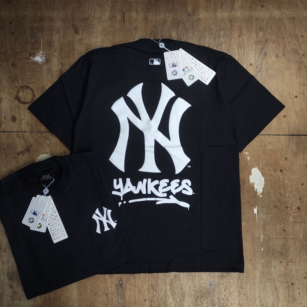 KAOS TSHIRT TEES MLB NEW YORK MAZOR LAZOR LEAGUE YANKEES GRAFITY VOL 2 PRINTED BLACK BESTSELLER
