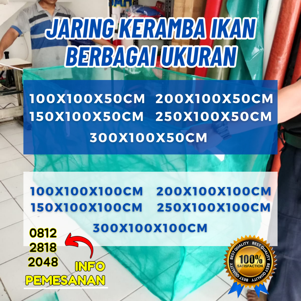 JARING KERAMBA IKAN APUNG BAHAN JARING KASA HIJAU GOOD QUALITY COD TERLENGKAP BERKUALITAS BERBAGAI V