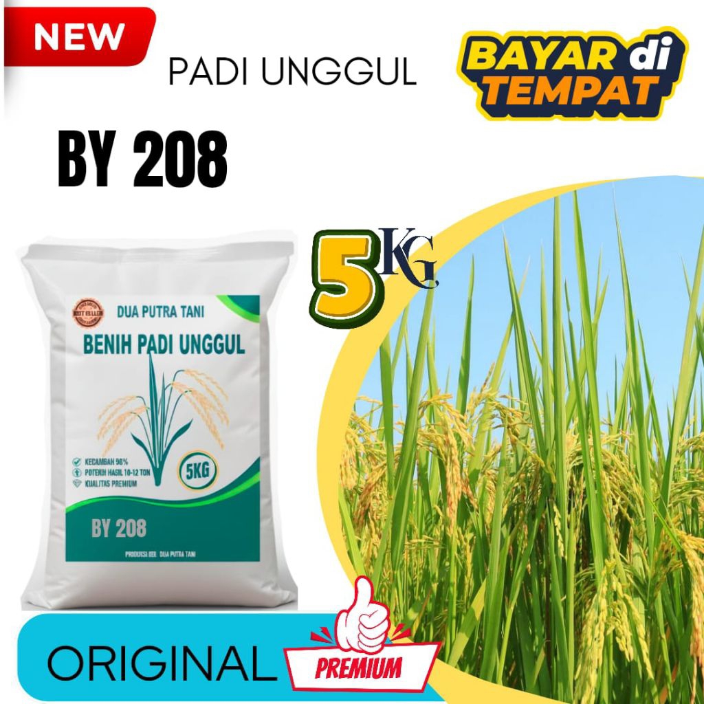BENIH PADI BY 208 TERBARU KEMASAN 5KG BERKUALITAS TERBAIK PREMIUM