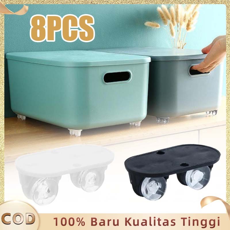 Roda Kecil Meja Stiker Roda Tempel Kastor Caster 8pcs Roda Kaki Meja Casters Kecil Mini Wheels