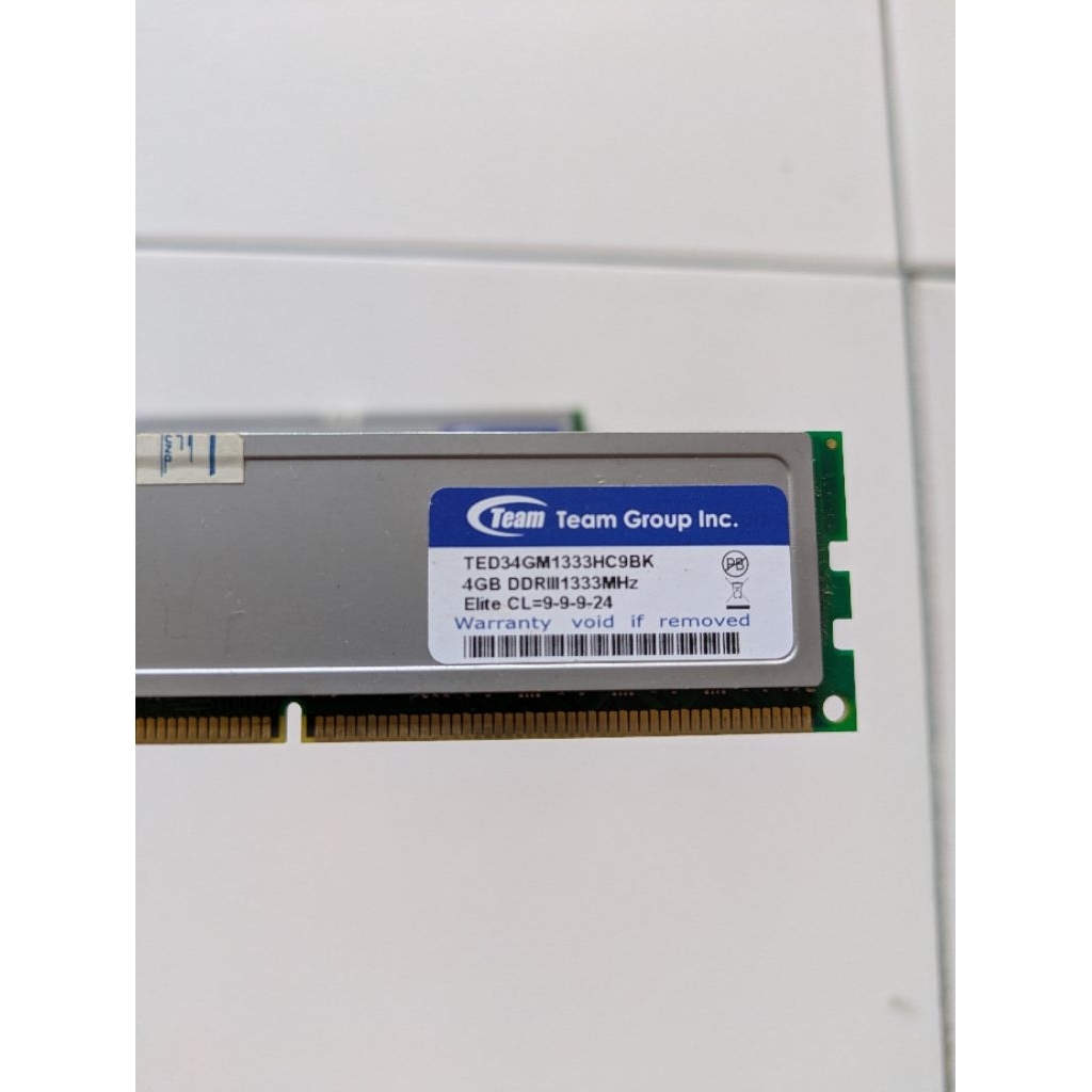 Ram DDR3 1333Mhz  8Gb (2x4Gb)