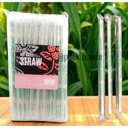 JTTOP" CASSAVA STRAW /SEDOTAN CASSAVA RUNCING 6MMX20CM WRAP PAPER