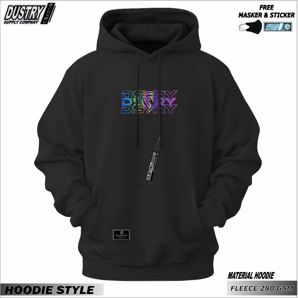 Sweater Hoodie Keren Tebal Ori Distro Jaket Pria Terbaru Hudi Cowok Kece Hodie Fleece Branded DUSTRY