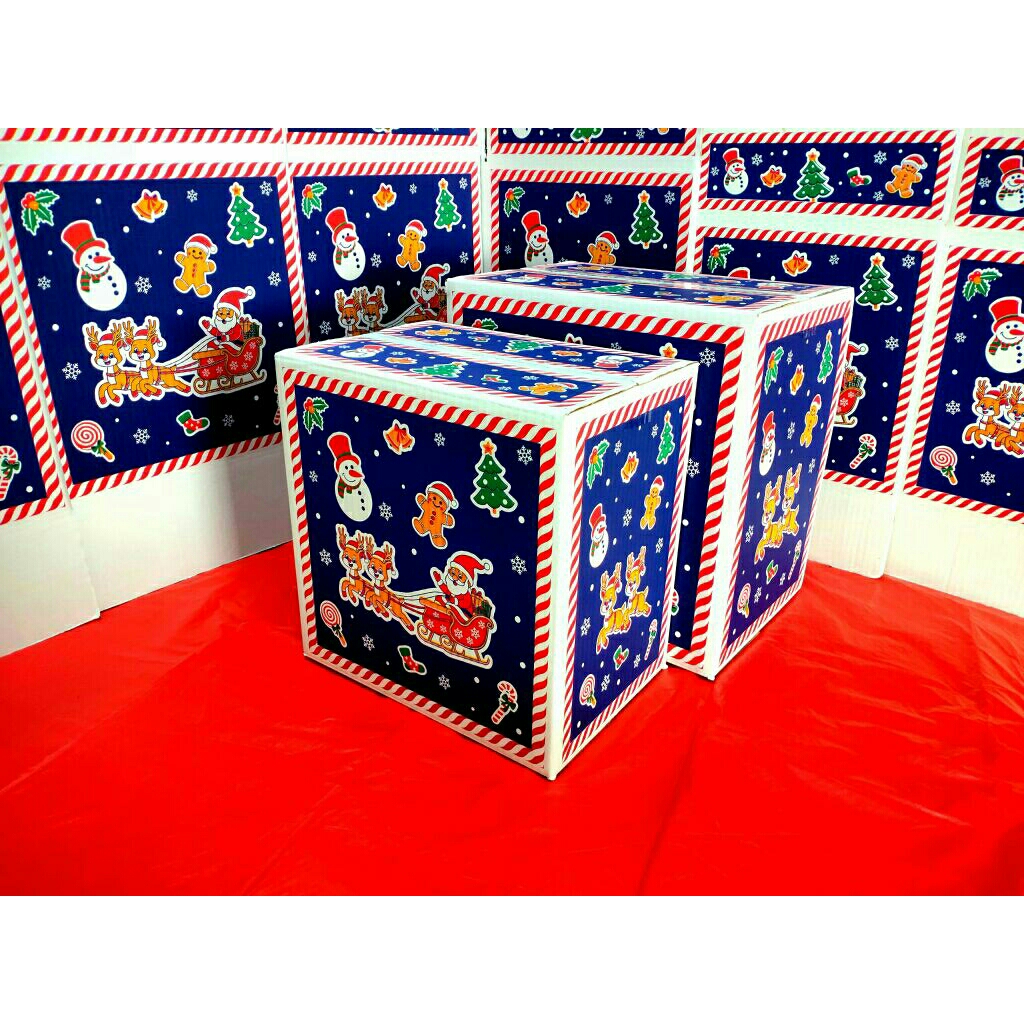 Kardus Box Kotak Dus Kemasan Paking Hampers Parcel Hadiah Natal uk L