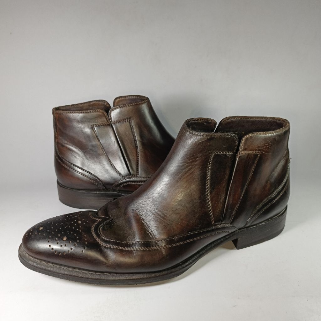 Canali original leather boot 41 size man shoes