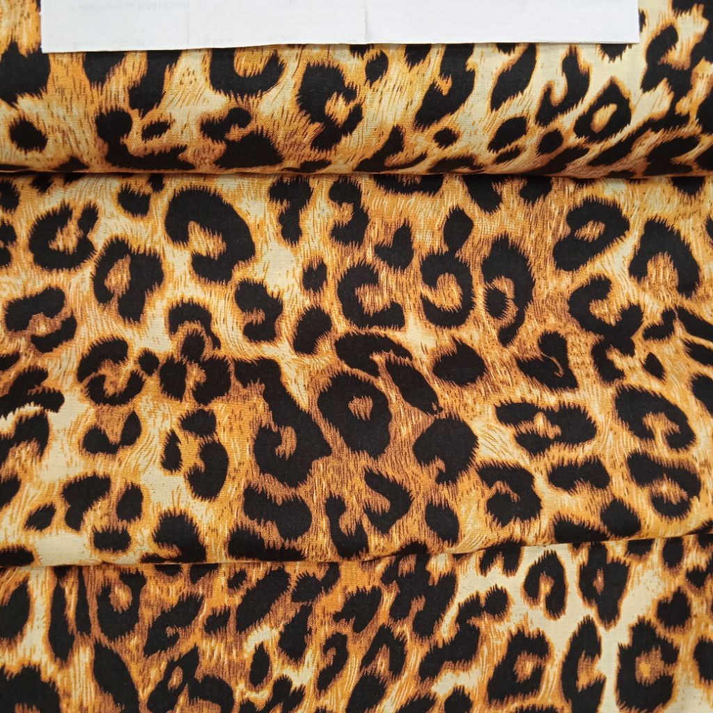 KAIN KATUN RAYON VISCOUS PREMIUM IMPORT MOTIF MACAN LEOPARD