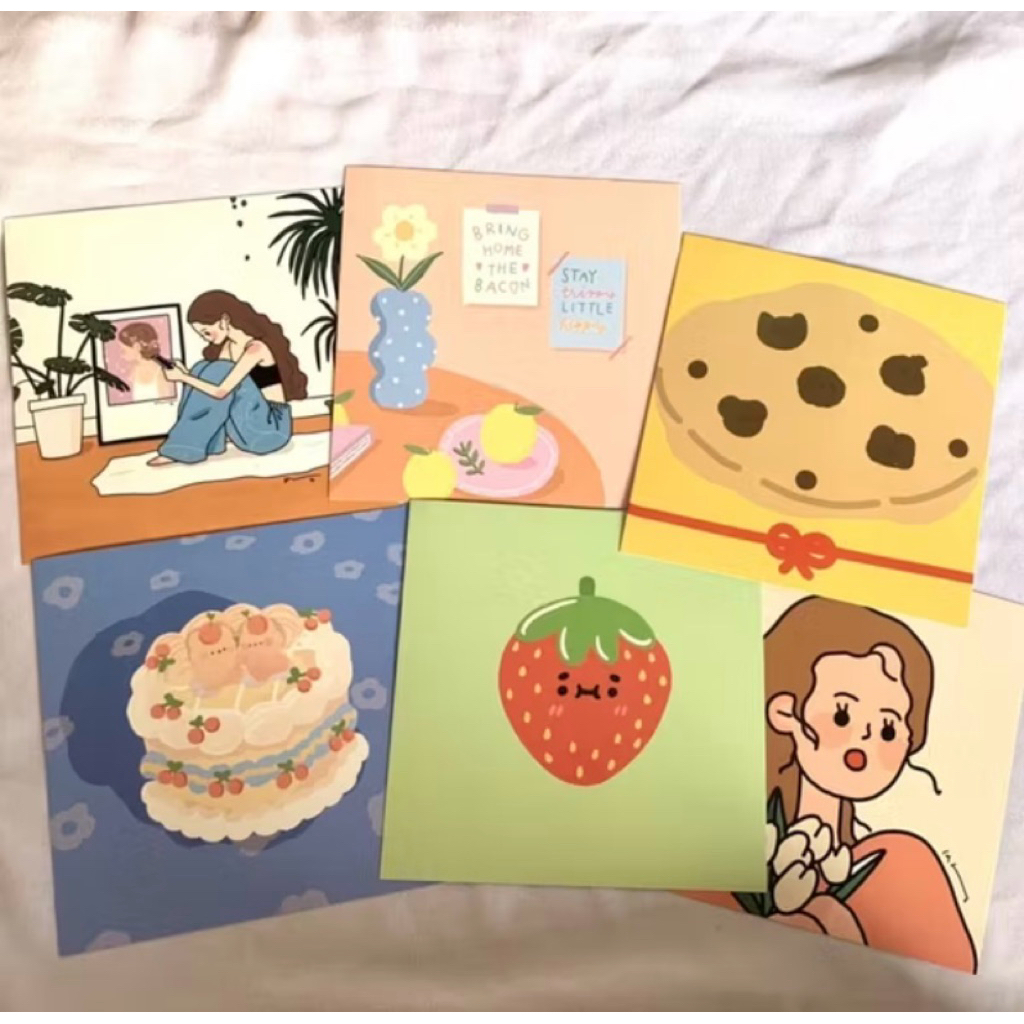 Sticker / Postcard / Poster Dinding Mini Asthetic Ala Korea