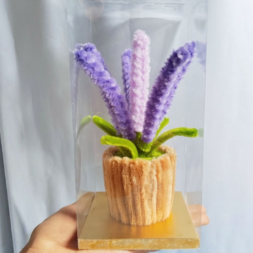 BOX mika/BOKS mika bunga kawat bulu pot mini/box mika transparan / boks mika / box mika untuk bunga 