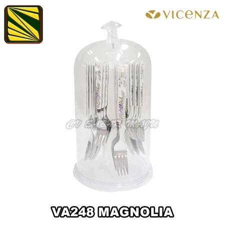 Vicenza Sendok Set Sendok Makan Motif Vicenza V248 Sendok Dan Garpu Vicenza Spoon & Fork Putih Marme