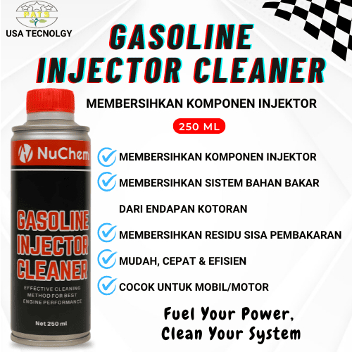 Nuchem Gasoline Injector Cleaner 250ml – Premium Fuel System Cleaner Pembersih Injektor Bensin Mobil