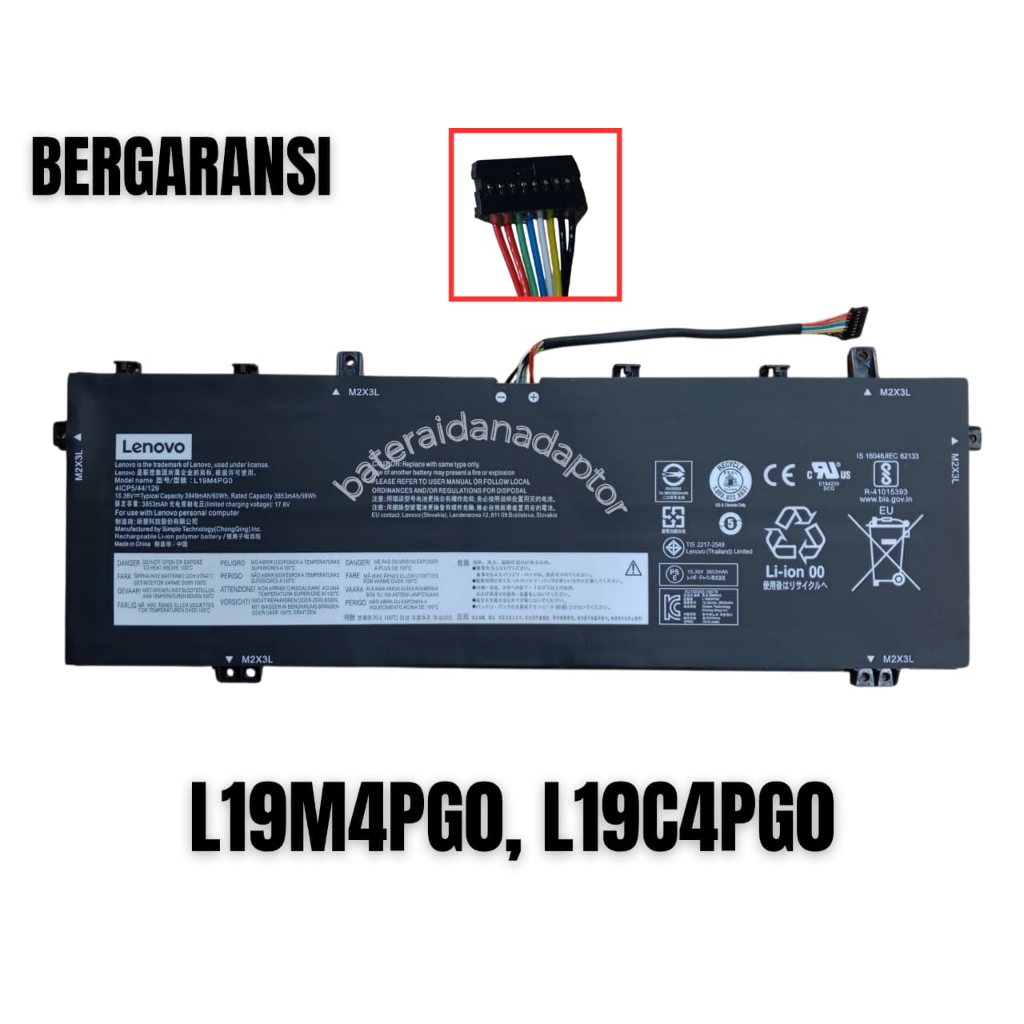 LENOVO BATTERY LAPTOP ORI LEGION Y9000X Y740S-15IMH L19M4PG0 L19C4PG0 SB10W67233 NEW