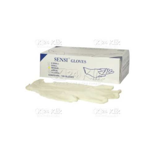 Sensi Gloves M (per Dus)– Sarung Tangan Medis Latex Ukuran M