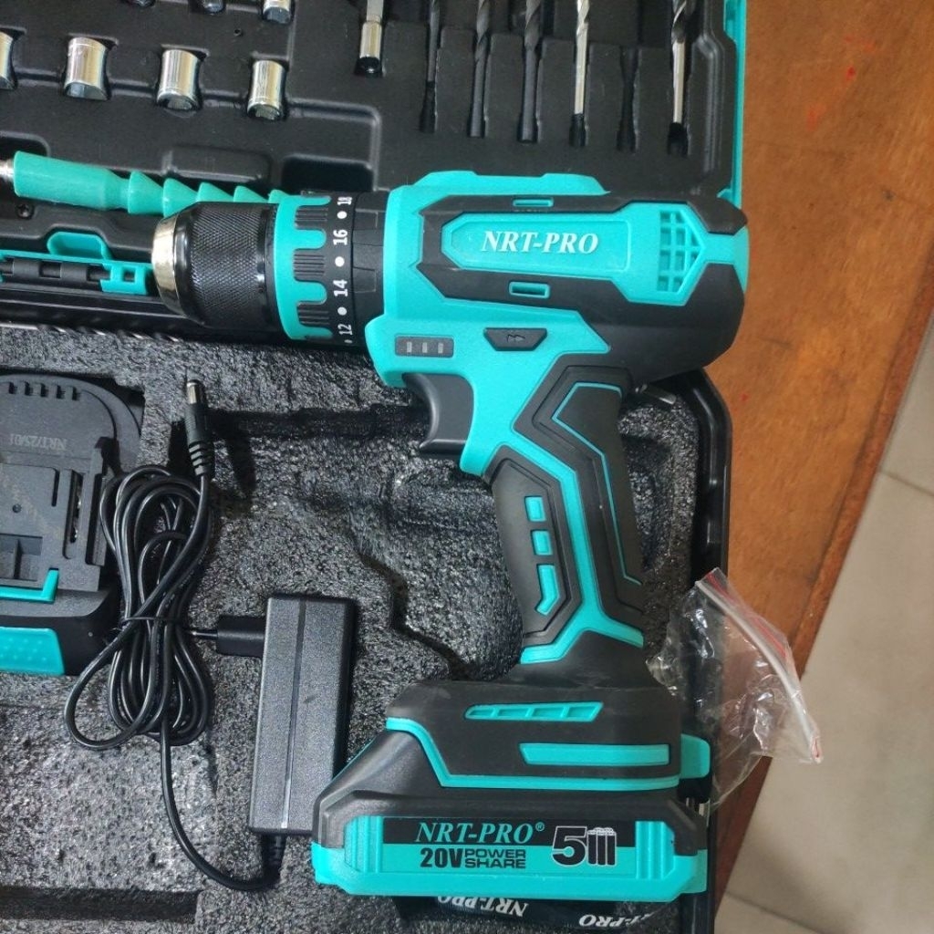 Bor Cordless nrt pro 20v DC 340 HD SET / bor batterai NRT PRO DC340 HD SET 20v ( BOR CORDLESS NRT PR