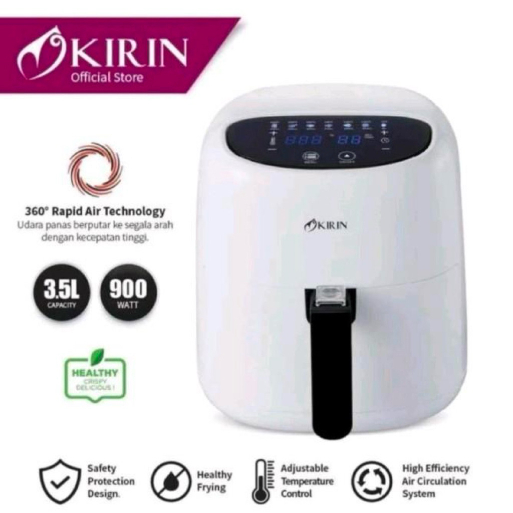 AIR FRYER KIRIN 935D - KIRIN AIR FRYER 3.5L - AIR FRYER MURAH - KIRIN AIR FRYER PENGGORENG TANPA MIN