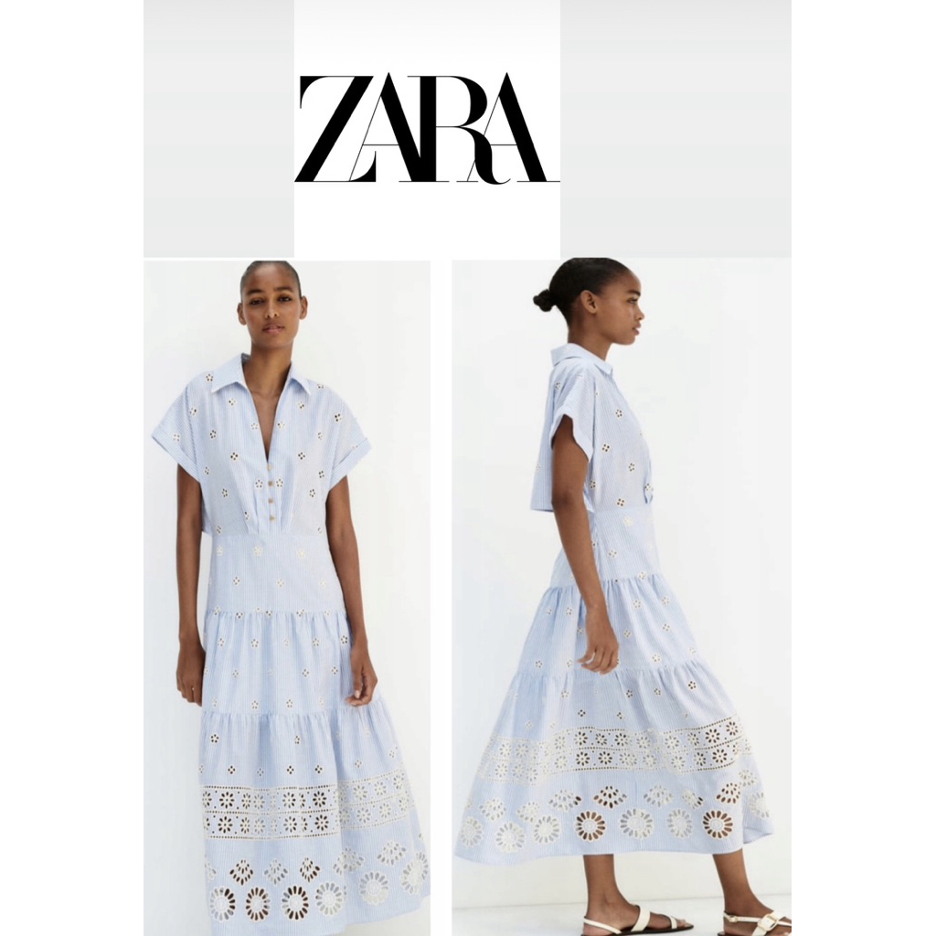 [SALE] Longdress ZARA Embroidery Cuttwork Katbol ZR