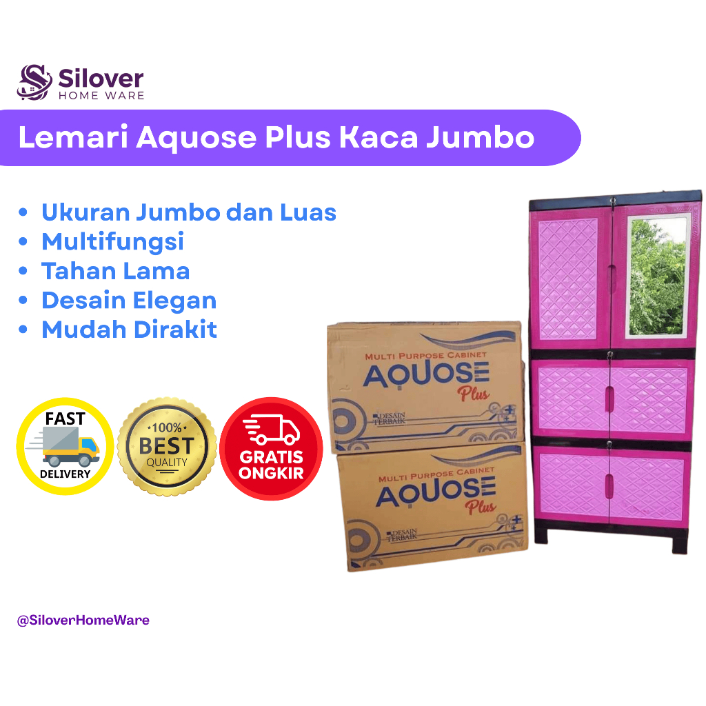 Lemari Aquose Plus Kaca Jumbo