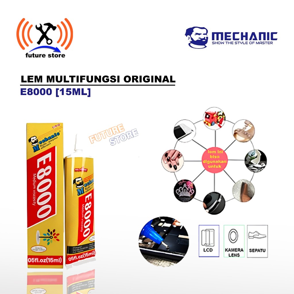 LEM ORIGINAL LEM JELLY MECHANIC E8000 [15ML] ORIGINAL - LEM LCD - LEM HP - LEM SERBA GUNA - LEM KUAT