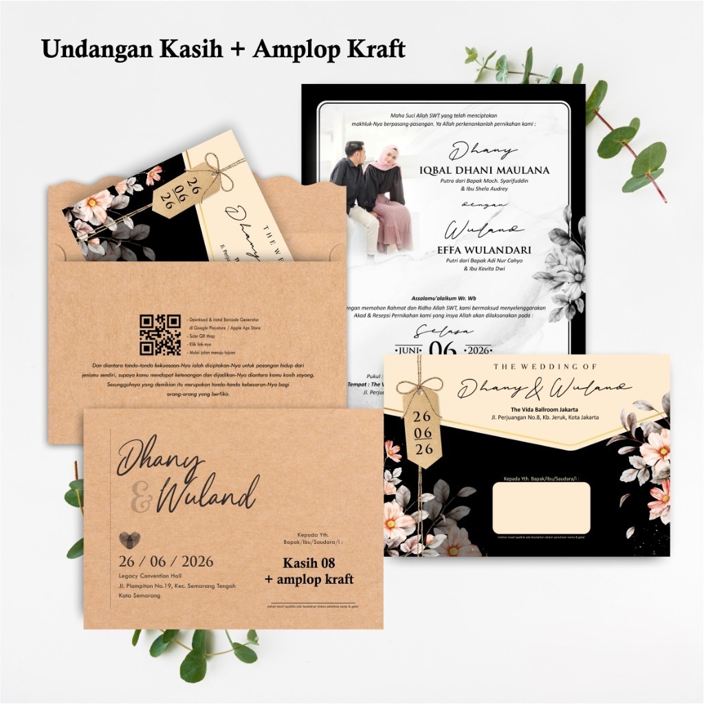 UNDANGAN PERNIKAHAN AMPLOP MURAH - UNDANGAN AMPLOP PERNIKAHAN KASIH