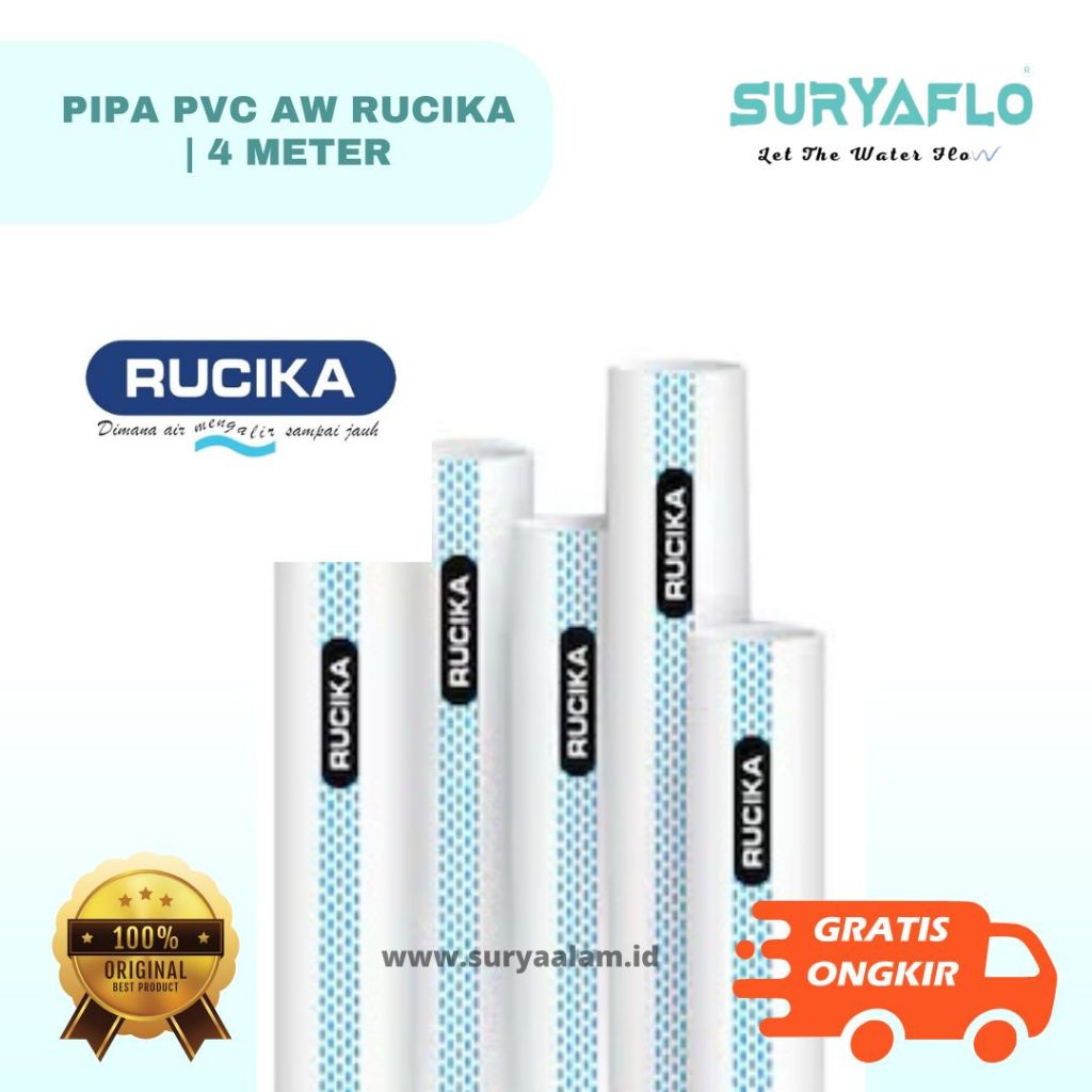 PIPA PVC AW 6 INCH RUCIKA STANDART 4 METER