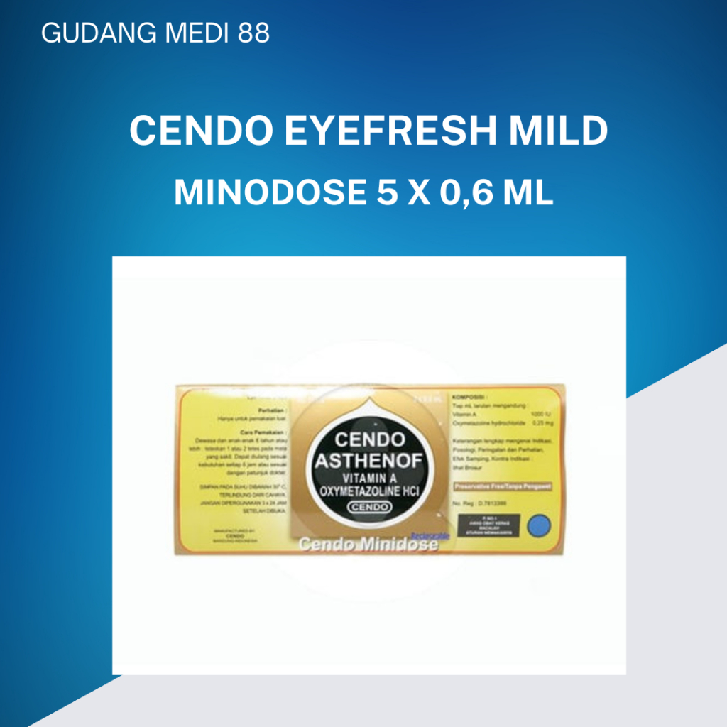 Cendo Asthenof Minidose 5 x 0,6 ml / Obat Tetes Untuk Mata Merah