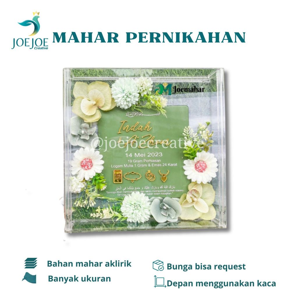 MAHAR PERNIKAHAN UNIK MAHAR PERNIKAHAN AKRILIK TRANSPARAN
