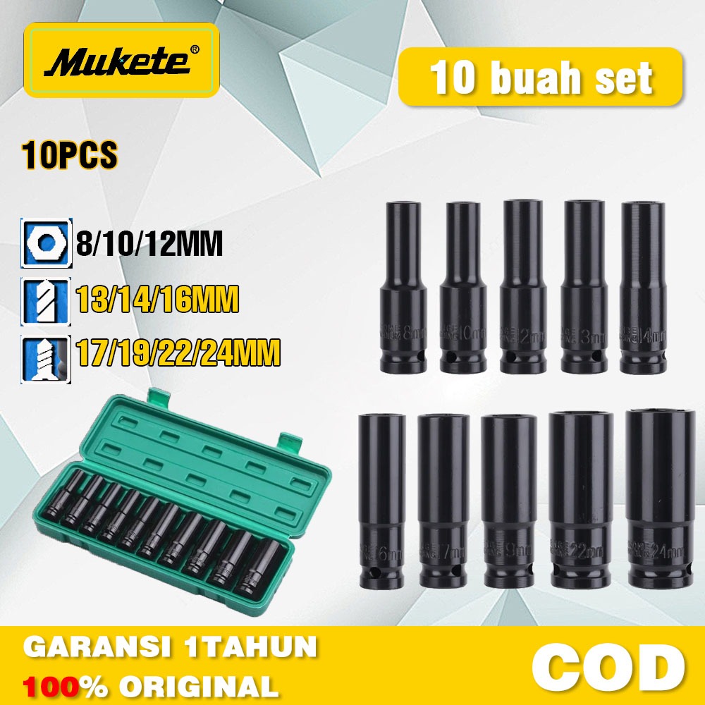 MUKETE 8-24MM KUNCI SHOCK SET MATEKIRIO IMPACT TEKIRO 1/2