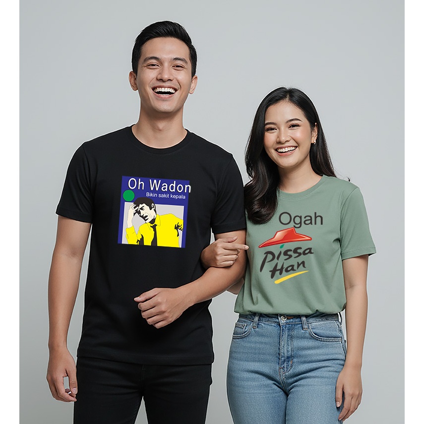 Baju Kaos Couple  Pasangan  LUCU PLESETAN