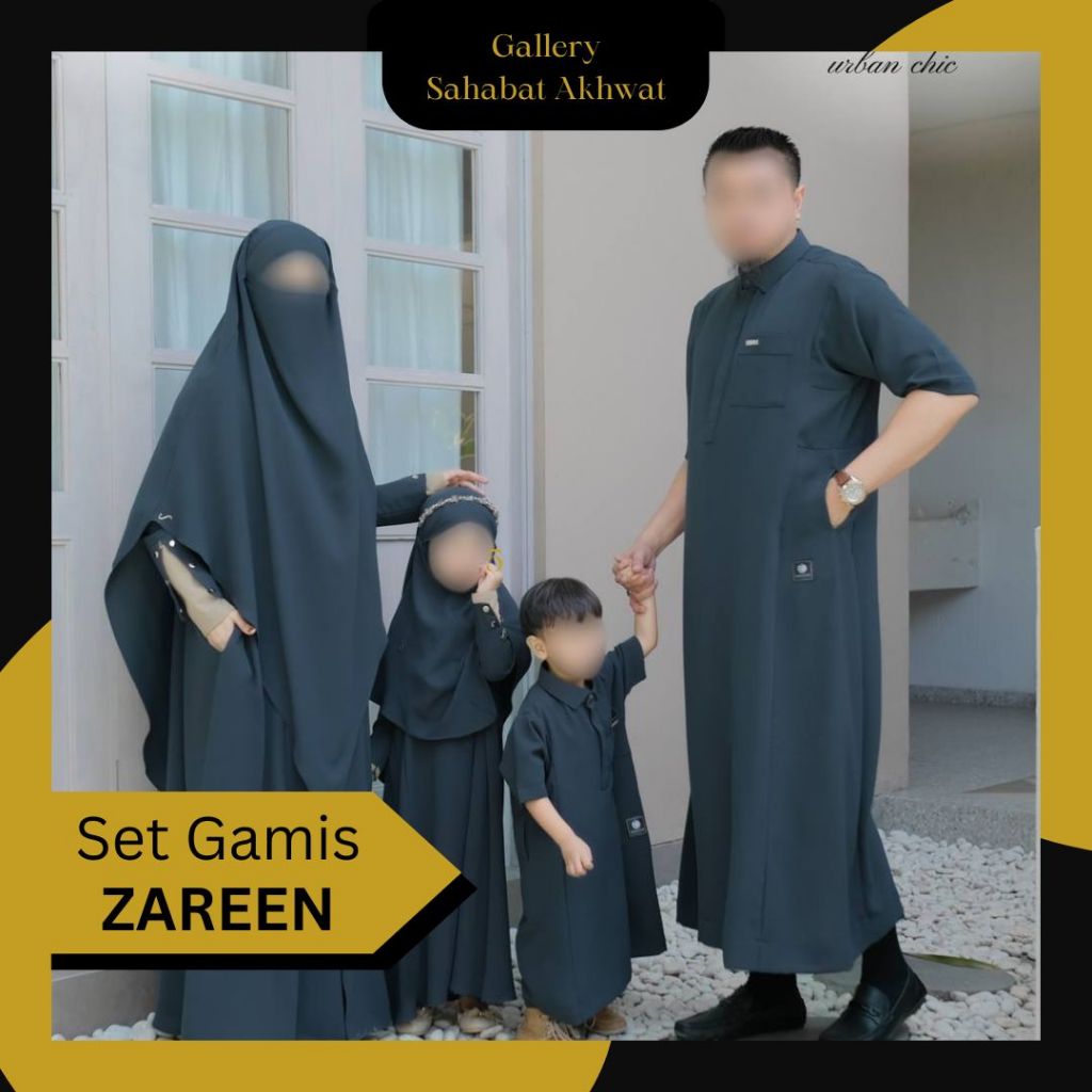 ZAREEN Set Gamis Khimar by UMMU SARAH klambieakhwat BISA COD by REQUEST