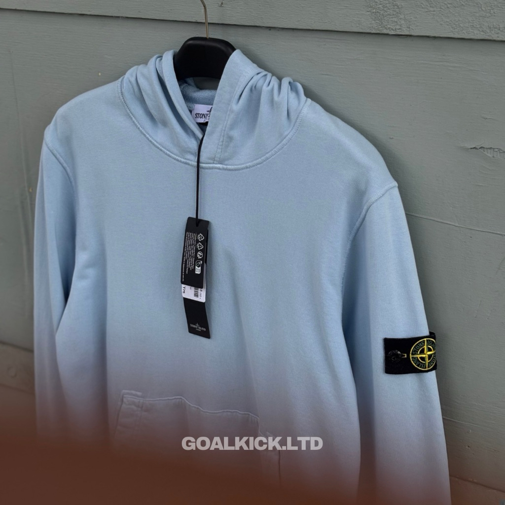 Stone Island Original Junior Badge Hoodie - Sky Blue