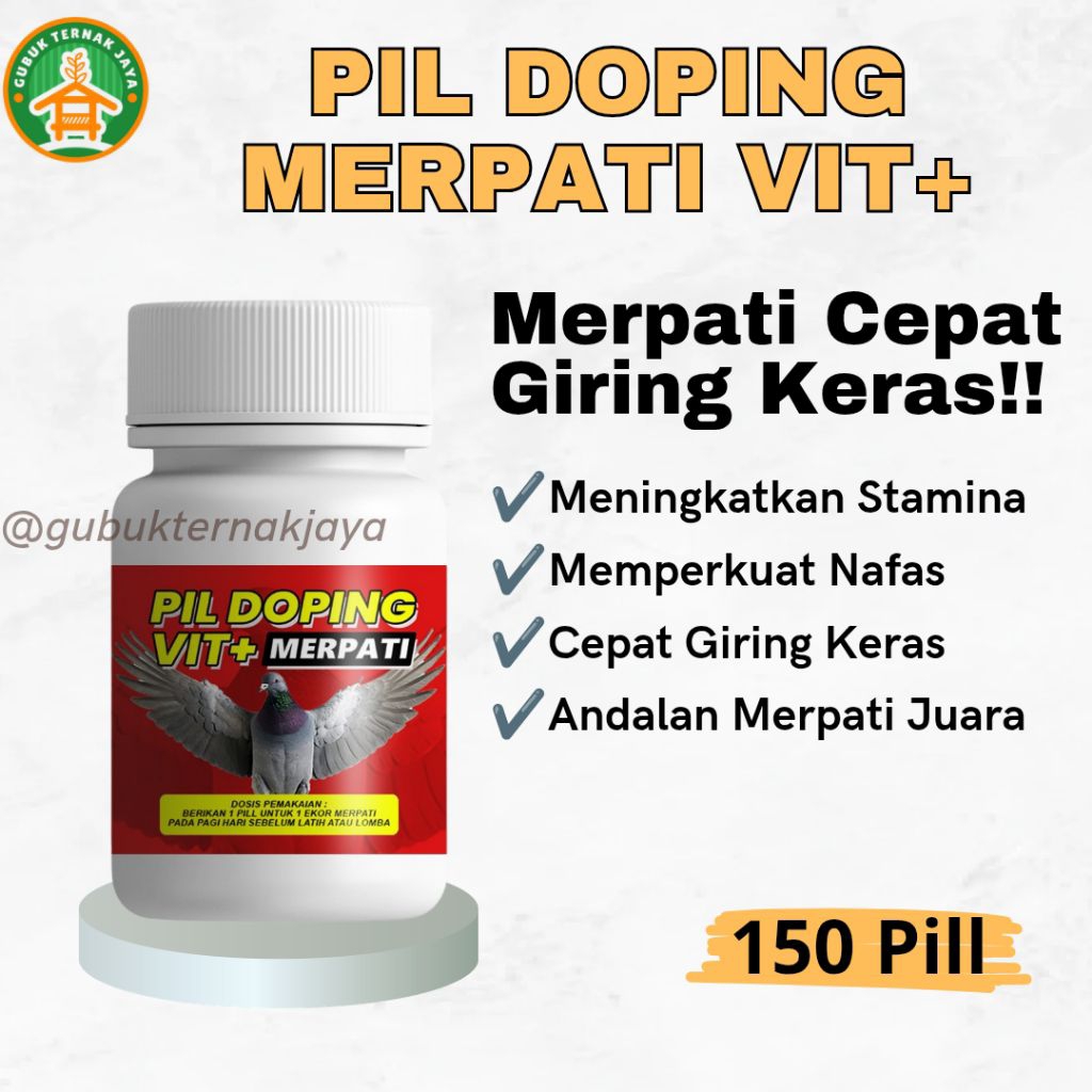 Pil Doping Merpati VIT+ Menambah Stamina Giring Merpati Balap Kolong Tinggi Pos - Gubuk Ternak Jaya