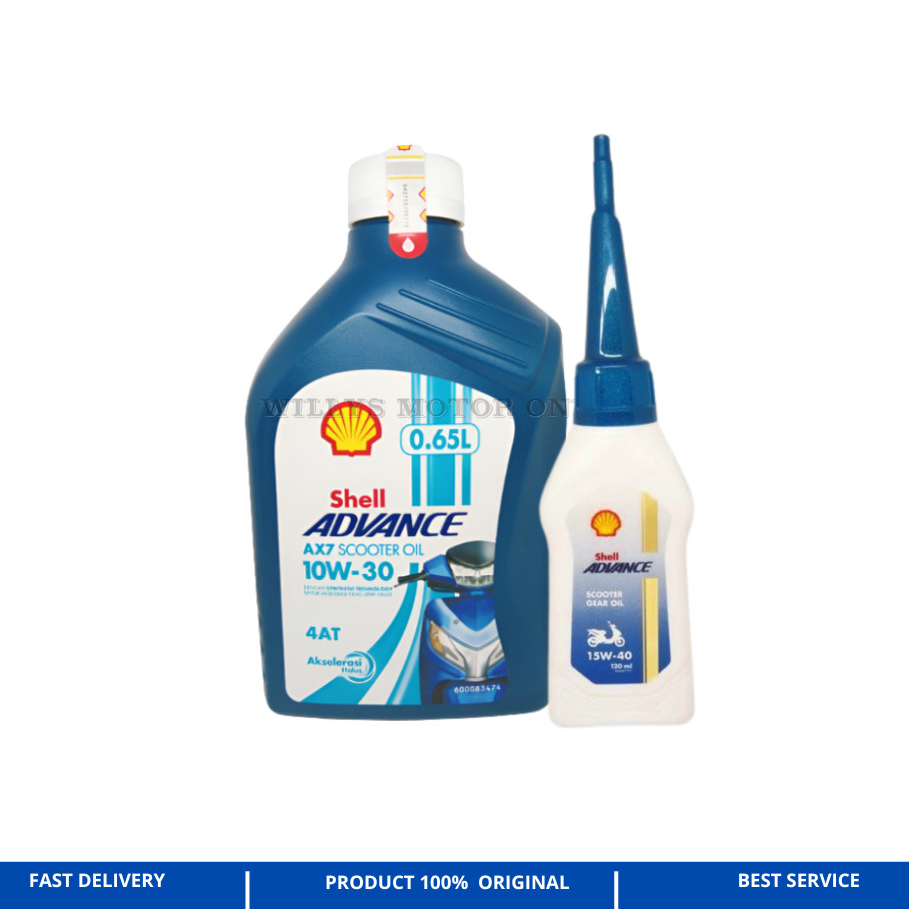 Oli Shell AX7 10W-30 650ML JASO MB Oli matic honda Beat led scoopy genio 2020