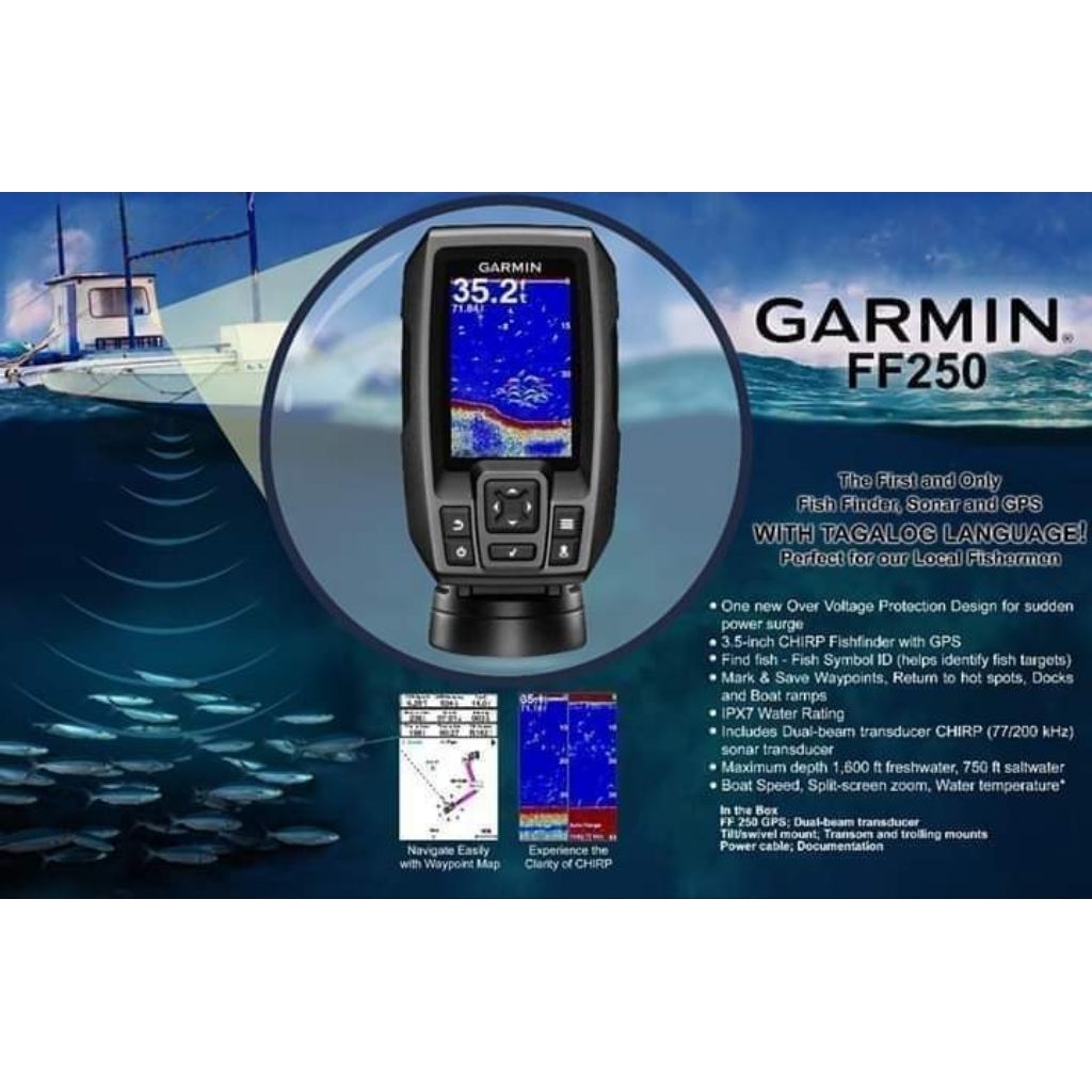 Fishfinder Garmin FF250 Baru / Garmin Fish Finder FF 250