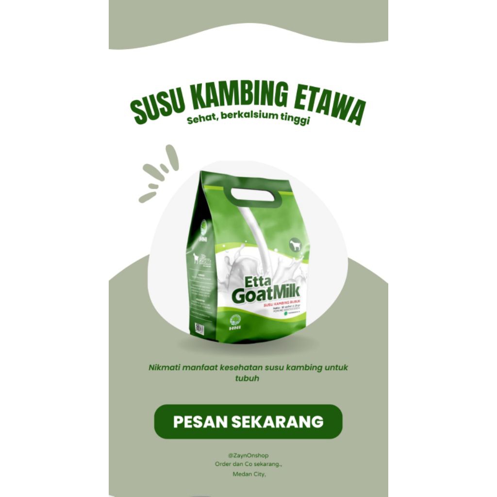 susu kambing ettawa, etta goat milk aren, etta goat milk ori, etta goat milk coklat