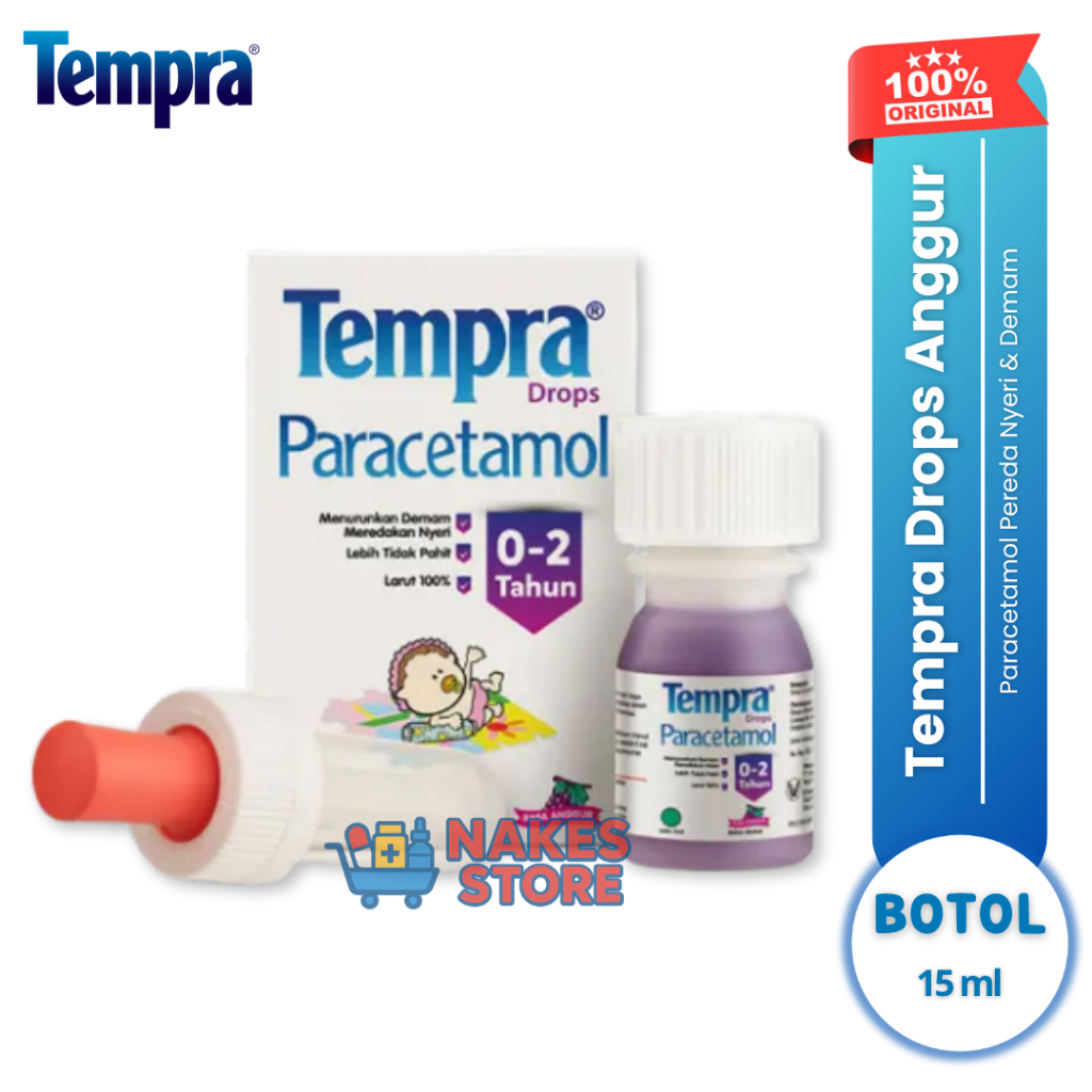 OFFICIAL STORE - Tempra Paracetamol Drop Sirup Pereda Demam Nyeri Bayi 0 Tahun