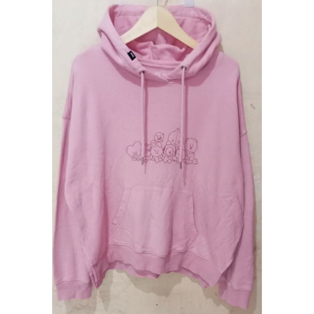 Hoodie oversize GRAPHIC TEE light pink