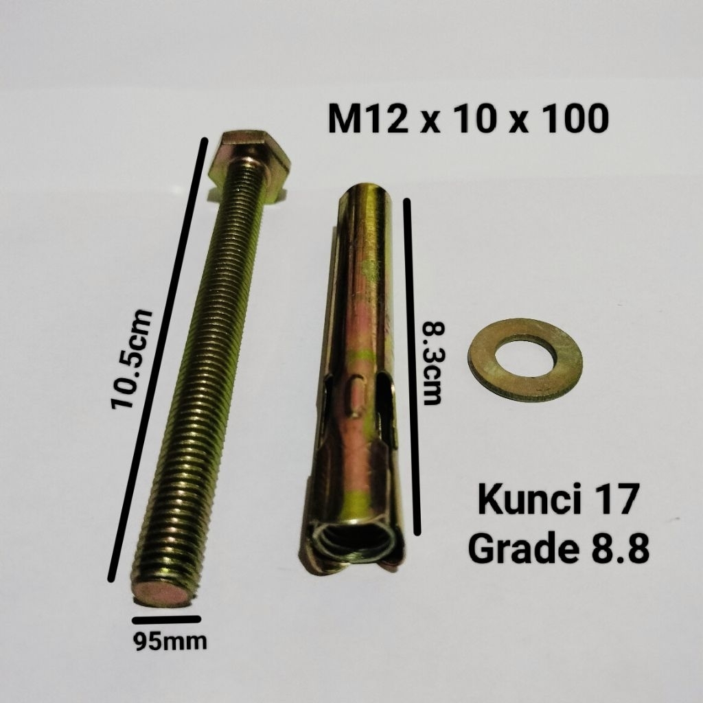 Dynabolt Anchor hehbolt Sleeve M12 Grade 8.8 Baja