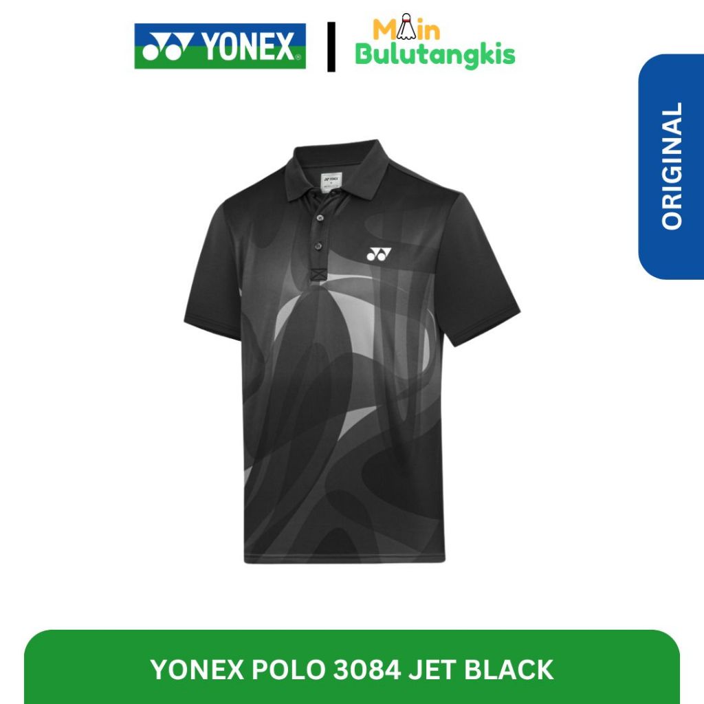 Jersey Polo Badminton Yonex 3084 Jet Black Original