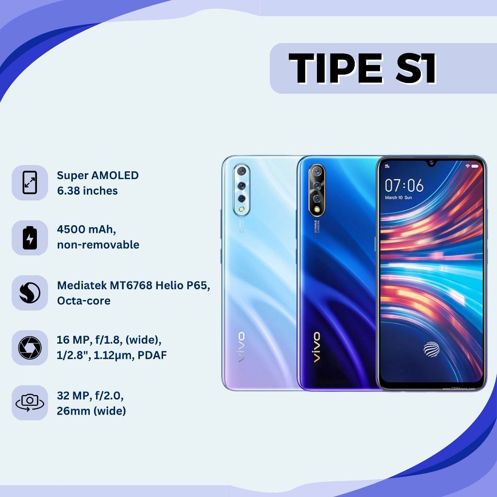 HP VIVO S1 RAM 8/256GB Garansi Toko 1 Tahun Murah