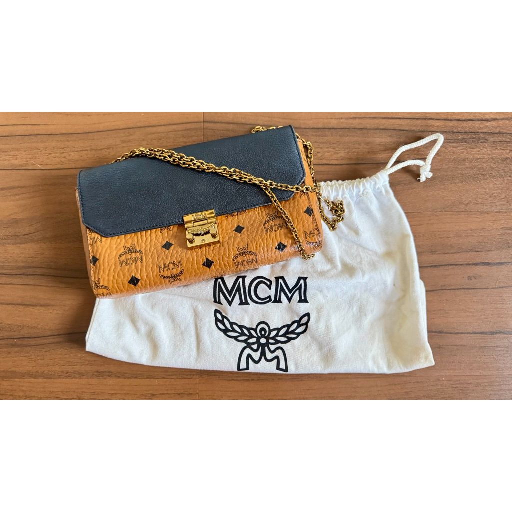 MCM millie cognac black