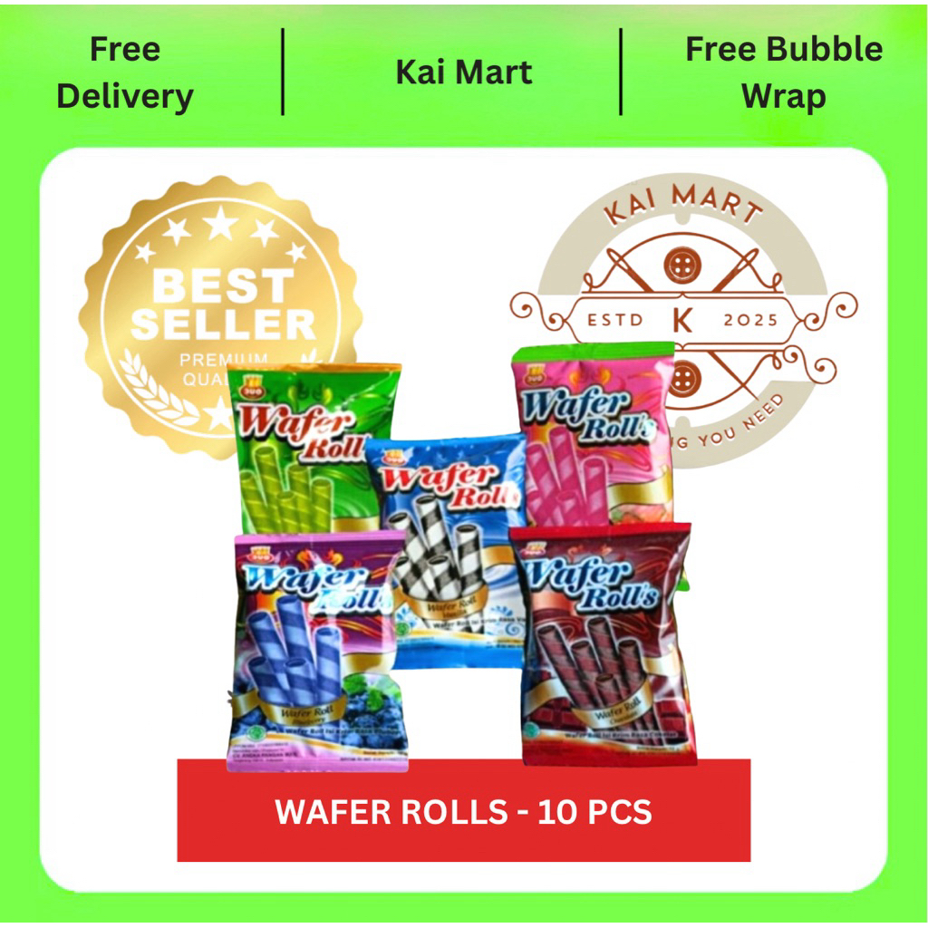 Wafer Rolls Renceng - 10 pcs