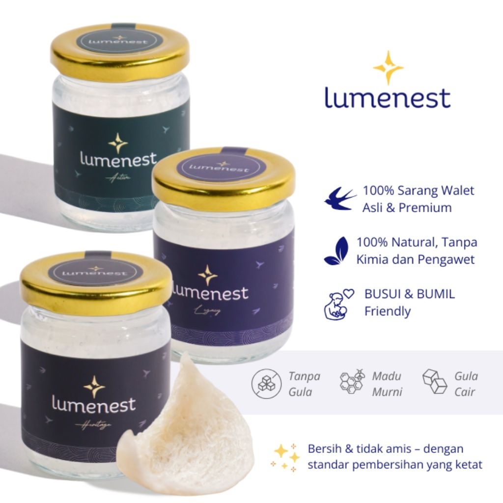 Minuman Sarang Burung Walet 100ml / Bird's Nest Drink - Lumenest