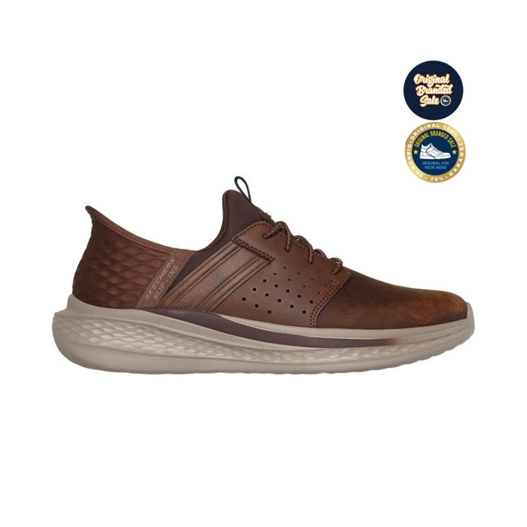 ORIGINAL GARANSI SEPATU SKECHERS SLADE BROWN SIZE 46