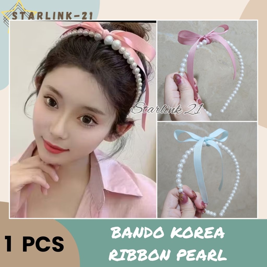 BANDO KOREA RIBBON PEARL | Bando Mutiara Korea