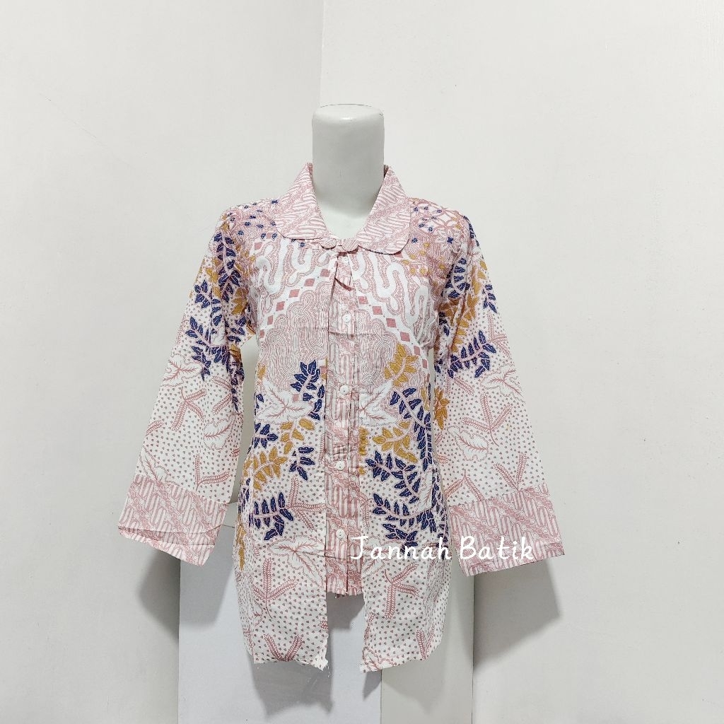 Blus Soulmate Calista lengan panjang/Blus kondangan/Blus kerja/Atasan wanita katun Batik motif