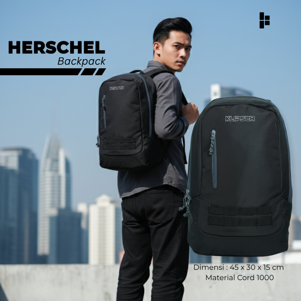KLIPSCH Herschel Backpack | Tas Ransel Pria | Tas Punggung Laki-laki | Tas Laptop Backpack Pria Wani